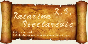 Katarina Vicelarević vizit kartica